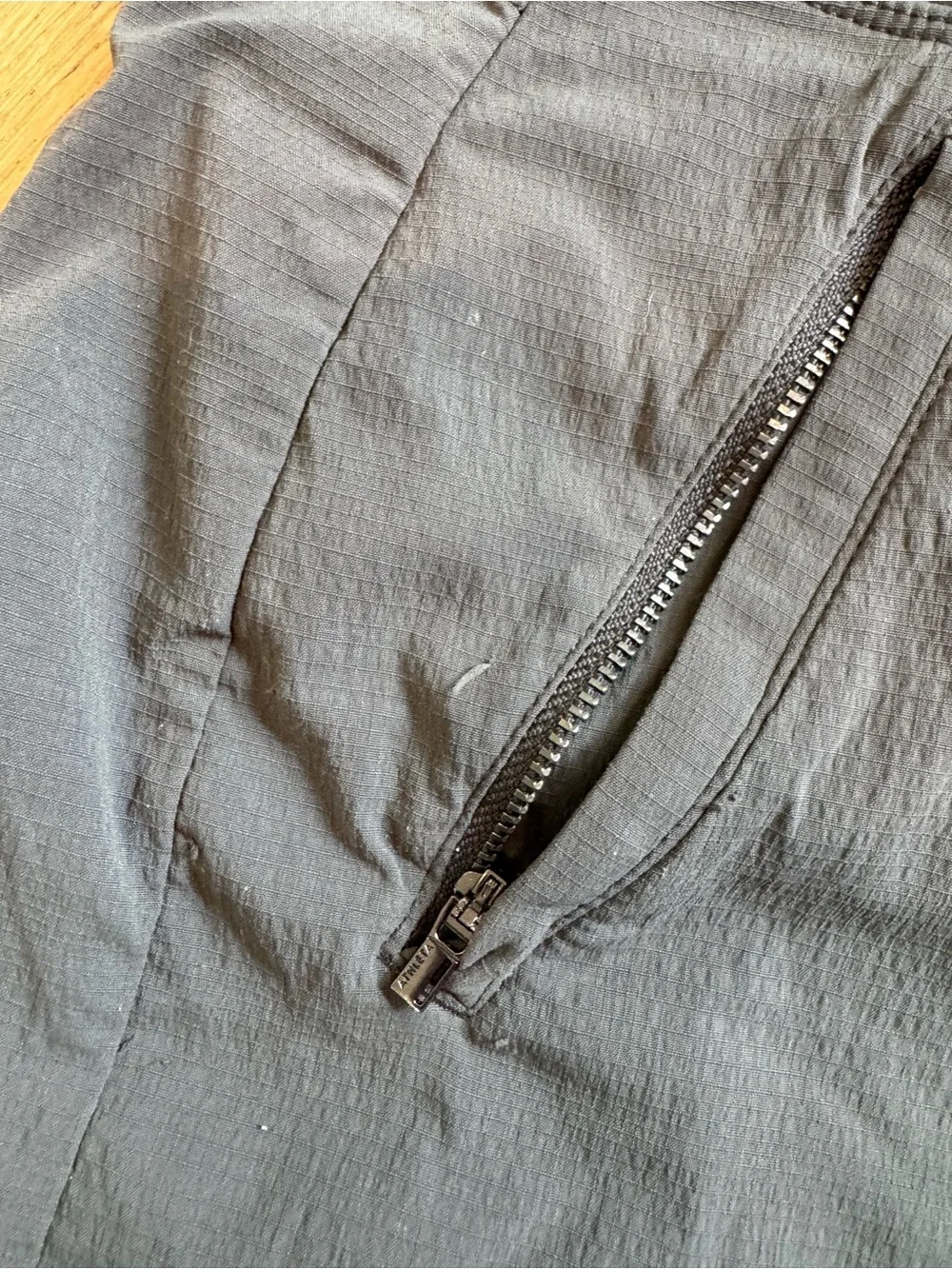 Athleta Black Athletic Zip-Pocket Shorts